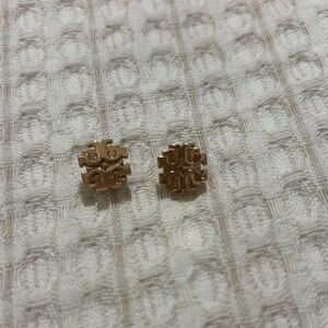 Tory Burch Gold Logo Stud Earrings
